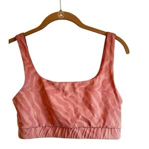 NWT Strut-This Jolie Sports Bra in Mauve Zebra Print Women's sz M